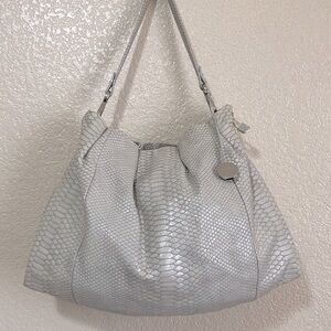 Furla Genuine Leather Gray Shoulder Bag